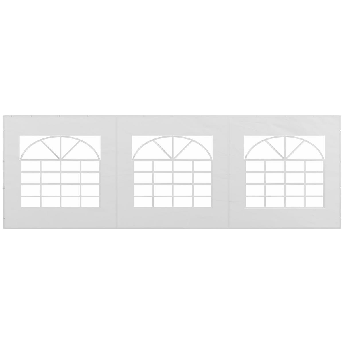 SEITENWAND für Pavillon Kunststoff Weiß - Weiß, Kunststoff (0.01/200/597cm) - Outsunny