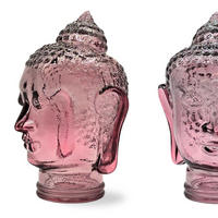 DEKO GLASKOPF THAI BUDDHA Glas, 30 cm Höhe T08 altrosa - Altrosa, Glas (19/30/19cm) - DESIGN DELIGHTS