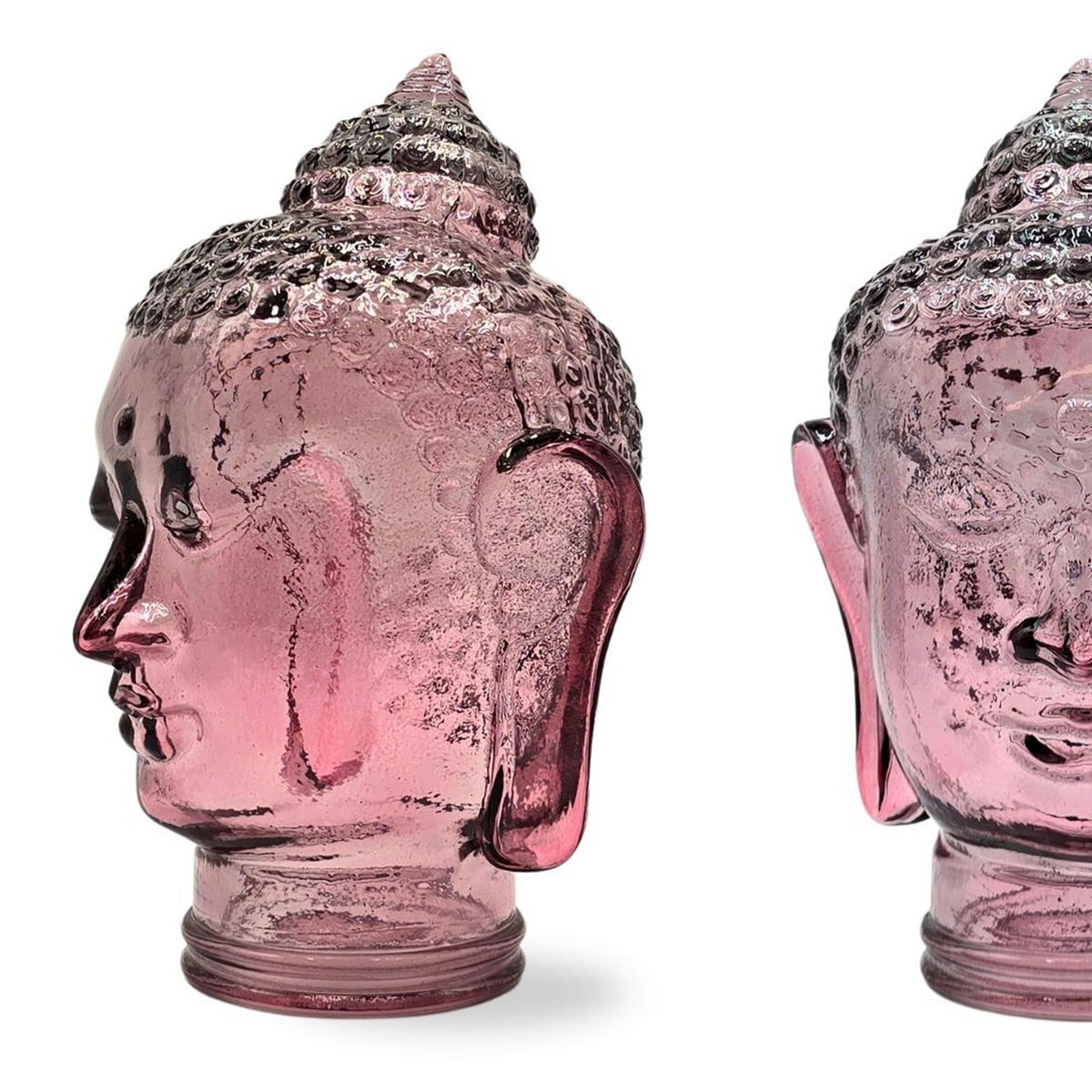 DEKO GLASKOPF THAI BUDDHA Glas, 30 cm Höhe T08 altrosa - Altrosa, Glas (19/30/19cm) - DESIGN DELIGHTS