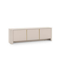 RTV-SCHRANK Fari Kaschmir, Dreitüriger TV-Tisch - Kaschmir/Schwarz, Holzwerkstoff (168/52/39cm) - Bettso