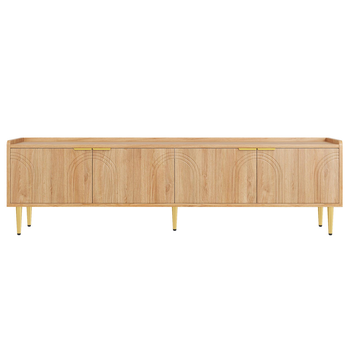 TV-LOWBOARD 170 cm in Natur Holzoptik - Schwarz, Holzwerkstoff (170/48/35cm) - Urban Meuble