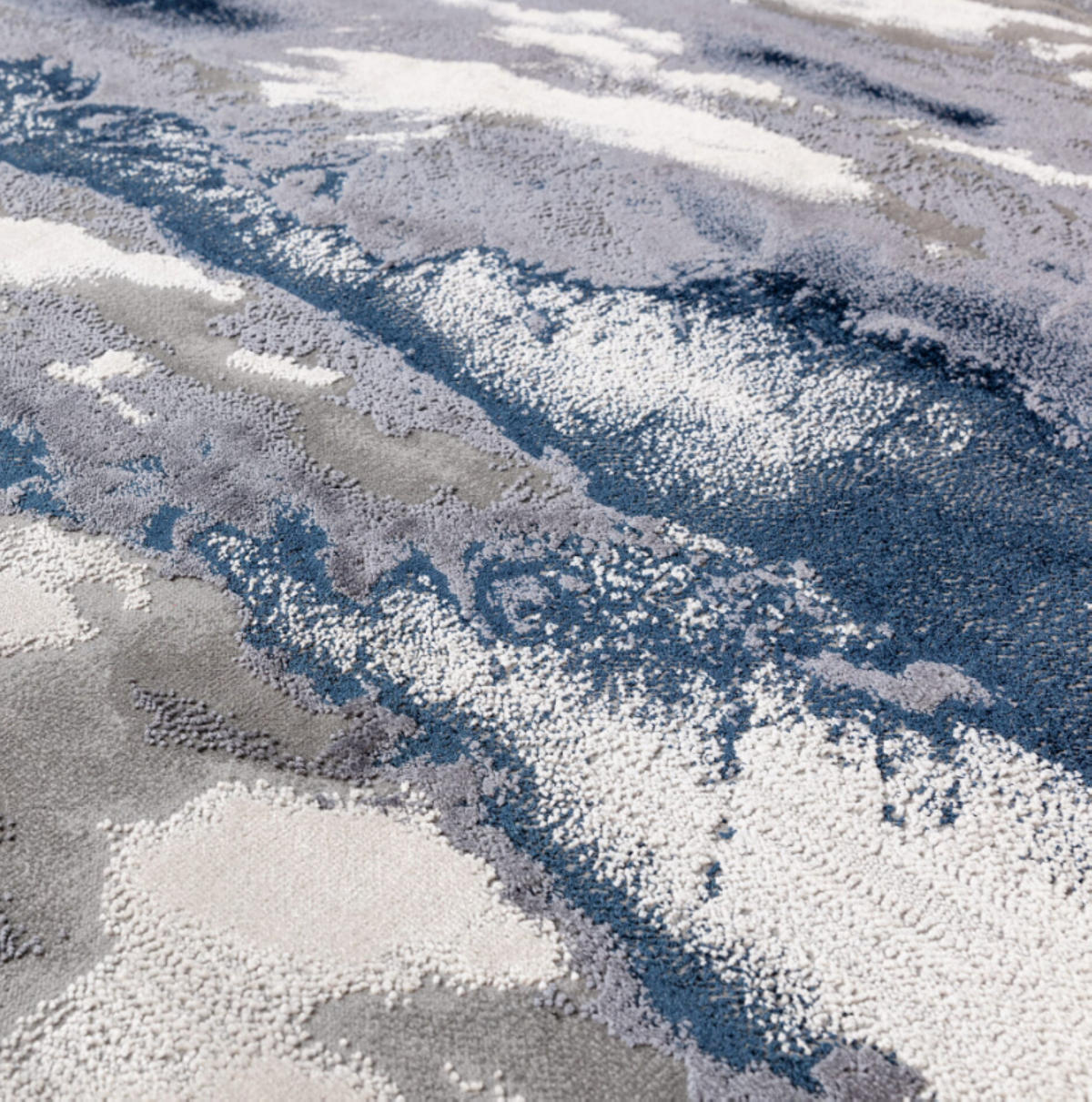 TEPPICH modern Wohn-/Schlafzimmer TORNADO Blau 120 x 170 cm - Blau, Textil (120/170cm) - Novatrend