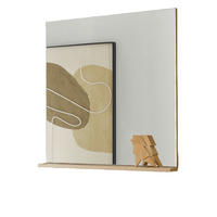 GARDEROBENSPIEGEL Evoke Eiche 75 cm, Wandspiegel mit Ablage - Eichefarben, Glas/Holzwerkstoff (75/80/10cm) - Furn.Design