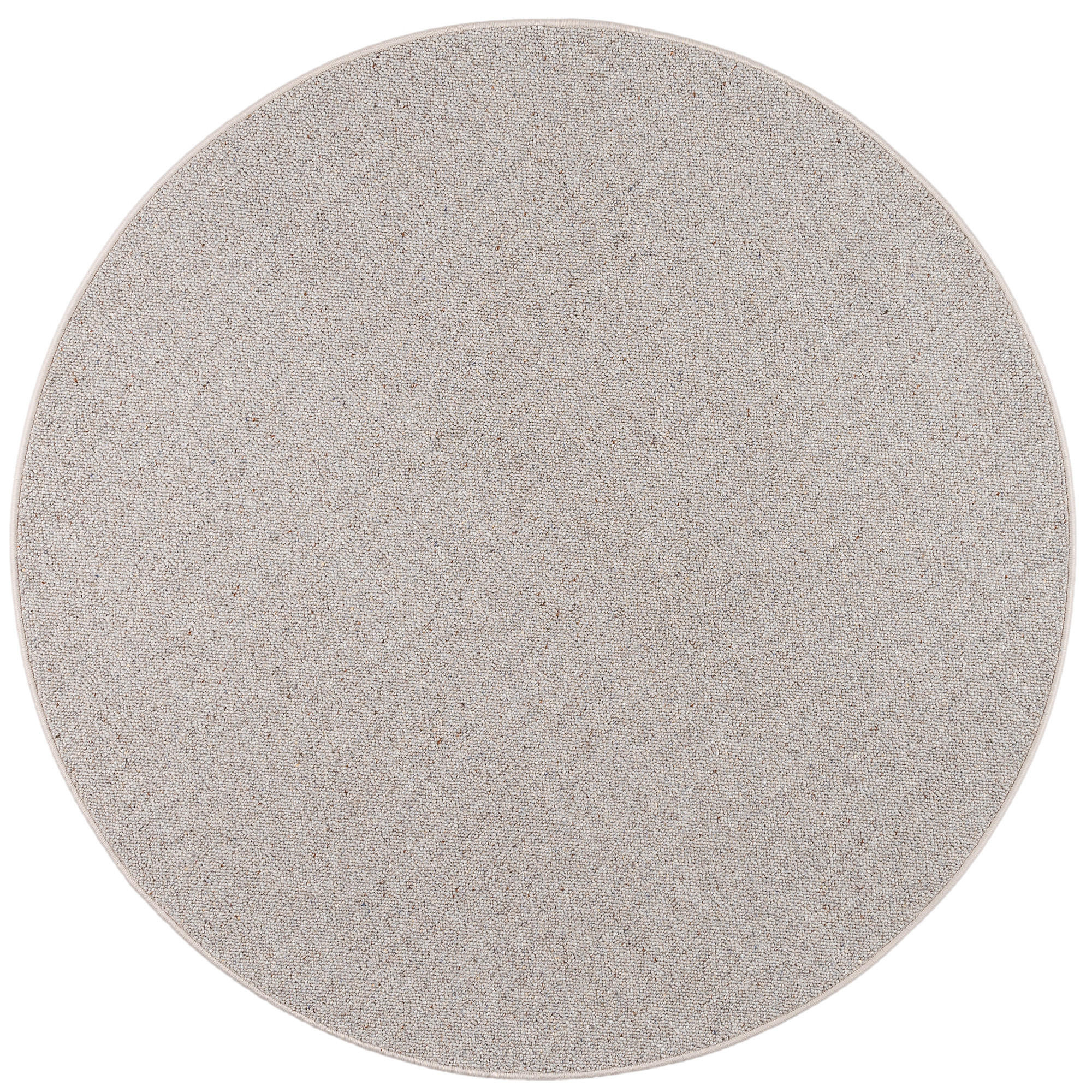 NATUR TEPPICH WOLLE BERBER RUND - Grau, Textil (160/160cm) - Snapstyle