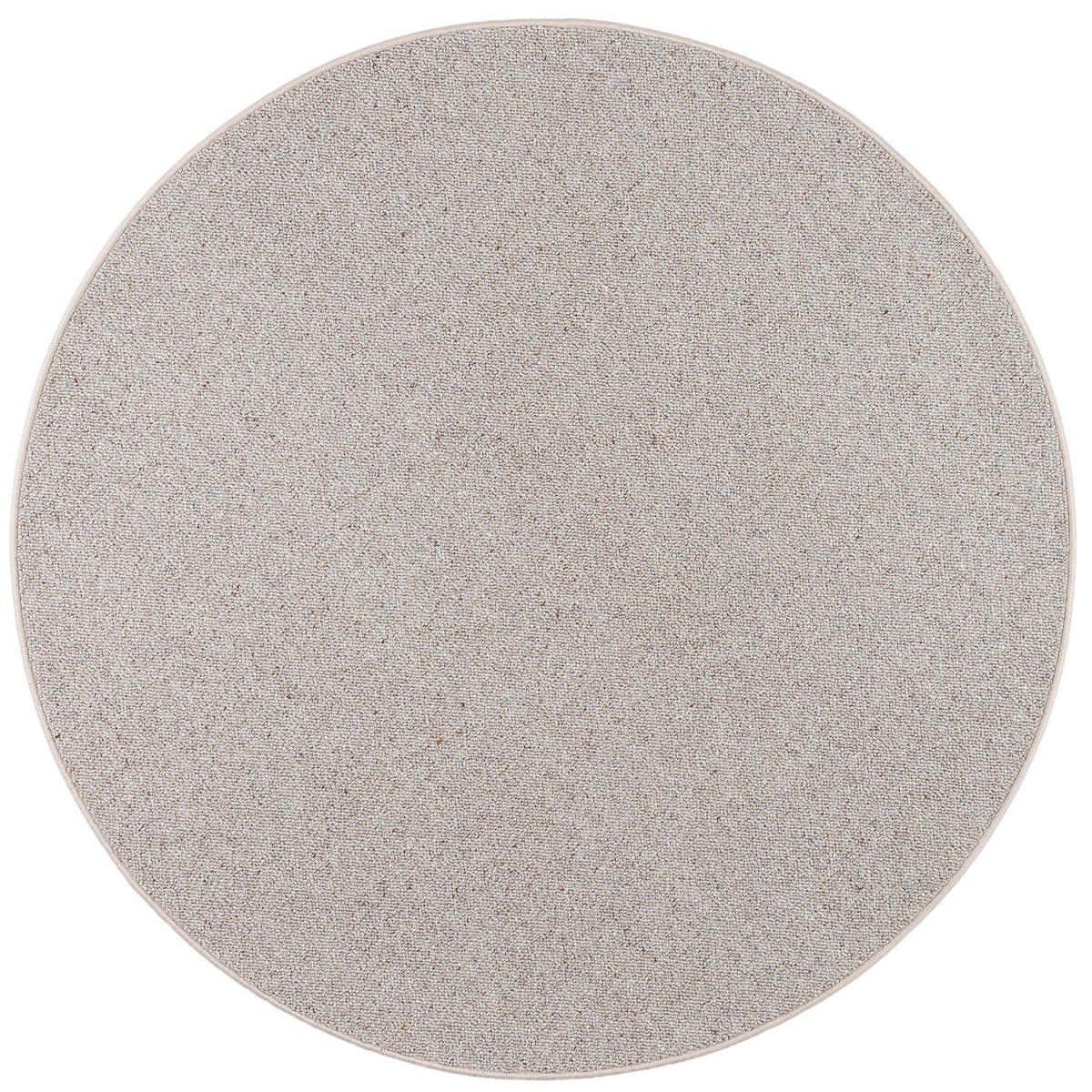 NATUR TEPPICH WOLLE BERBER RUND - Grau, Textil (160/160cm) - Snapstyle
