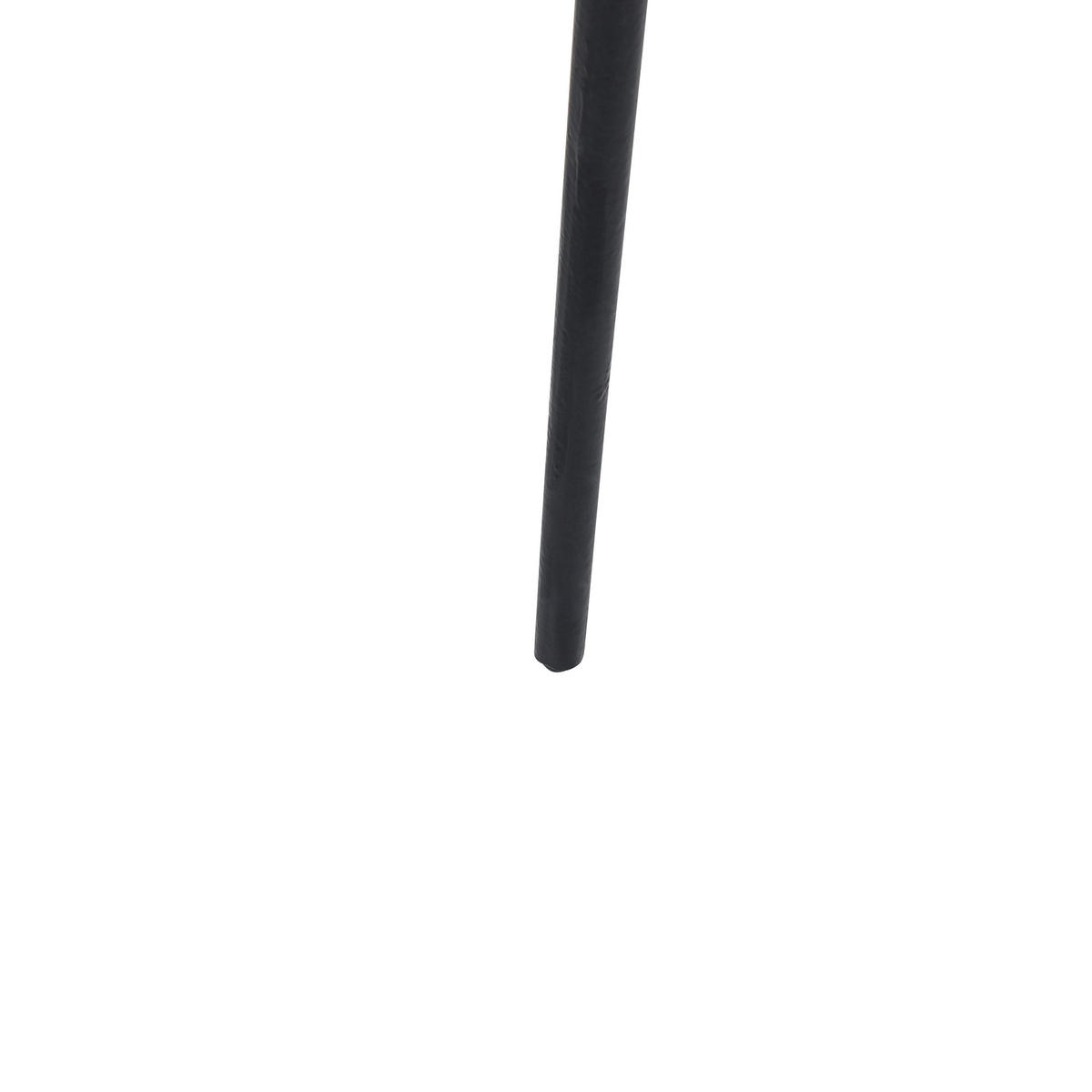 BEISTELLTISCH silber/schwarz rund 43 cm Telfer - Silberfarben/Schwarz, Metall (43/43/55cm) - Beliani