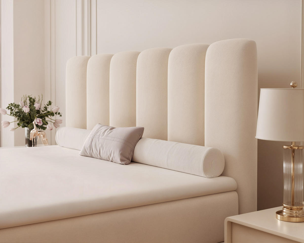 BOXBETT FERRERO 160/200 cm, in Beige, mit Matratze - Beige, Textil (160/200cm) - Idohome