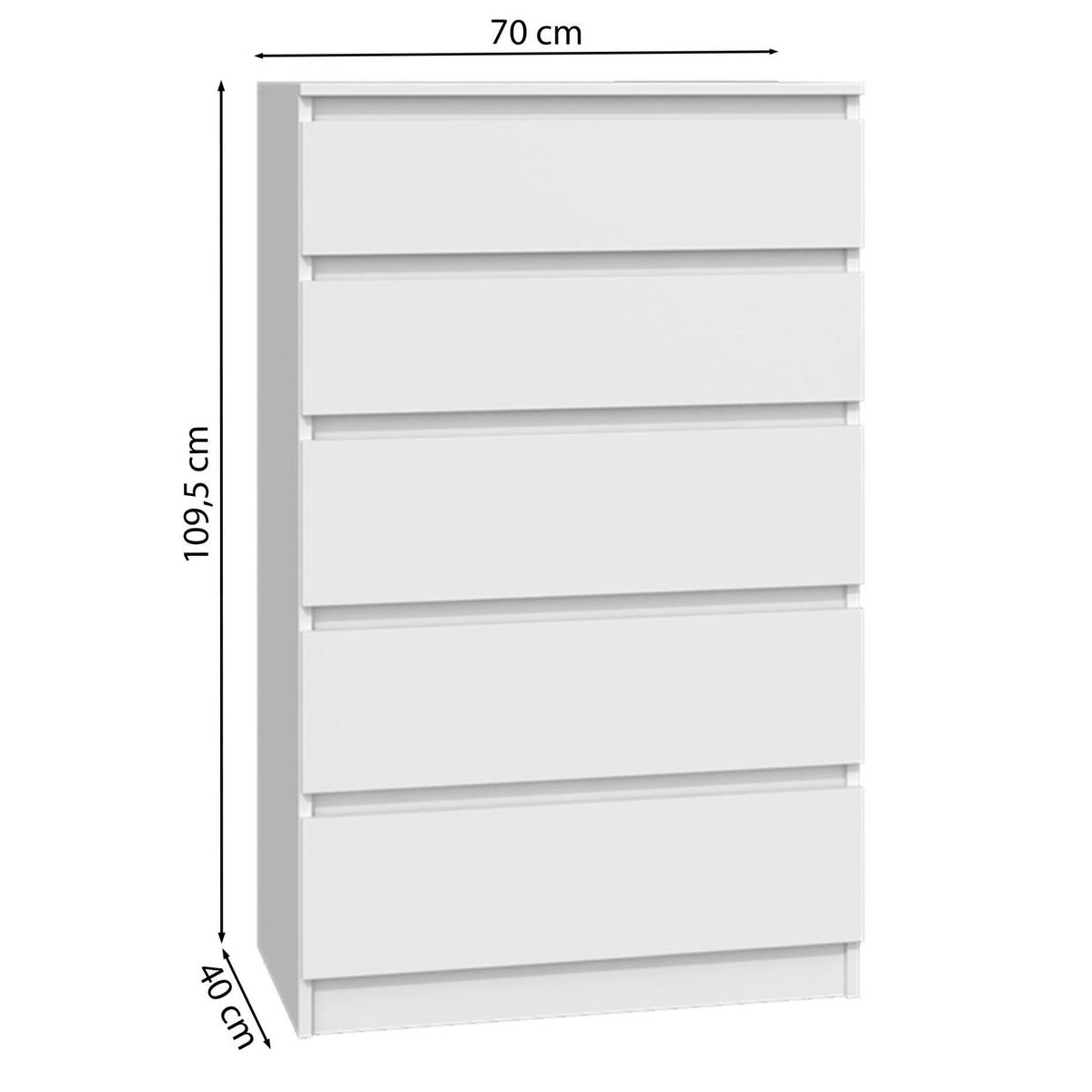 KOMMODE Malwa greige, ca. 110 x 70 x 40 cm - Kaschmir, Holzwerkstoff (70/109.5/40cm) - Selsey