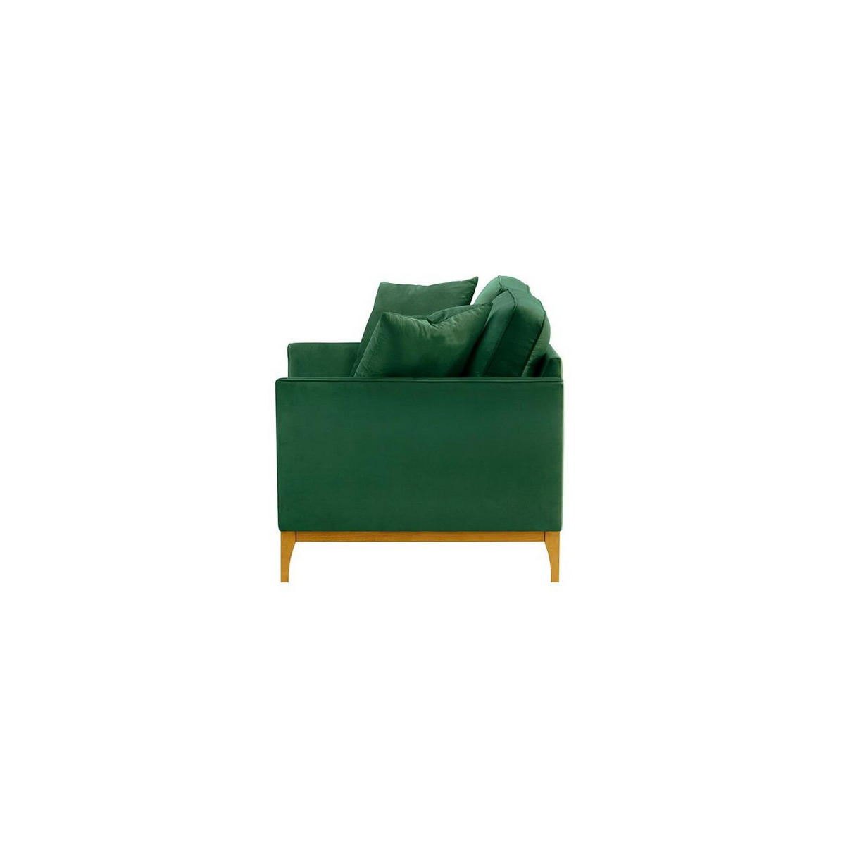 ZWEISITZER-SOFA Linara-Velluto 10 - Grün, Holz/Textil (141/91/95cm)