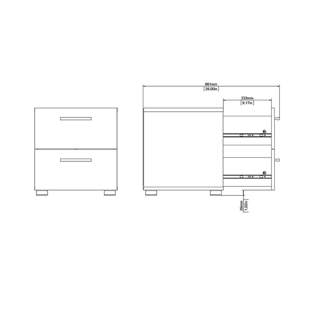 NACHTTISCH, Pepe, Eiche, Holzwerkstoff, 40 x 41 x 43 cm - Eichefarben, Holzwerkstoff (40/43/41cm) - ebuy24