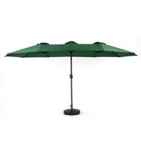 SONNENSCHIRM 453x267cm,Aluminium,Sonnenschutz,Dunkelgrün - Dunkelgrün, Metall (453/267cm) - LVHOM
