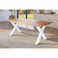 ESSTISCH JULIUS X - Wildeiche/Weiß, Holz (100/200/77cm) - SAM