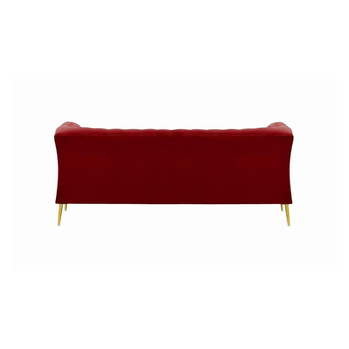 ZWEISITZER-SOFA Chesterfield Modern-Velluto 7 - Rot, Holz/Textil (183/74/80cm)
