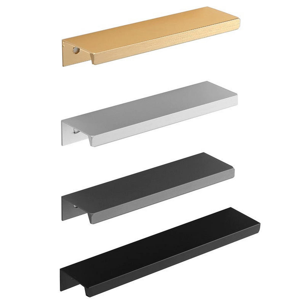 MÖBELGRIFF Schwarz 10er-Set 200 mm - Schwarz, Metall (3.2/1.5/20cm)