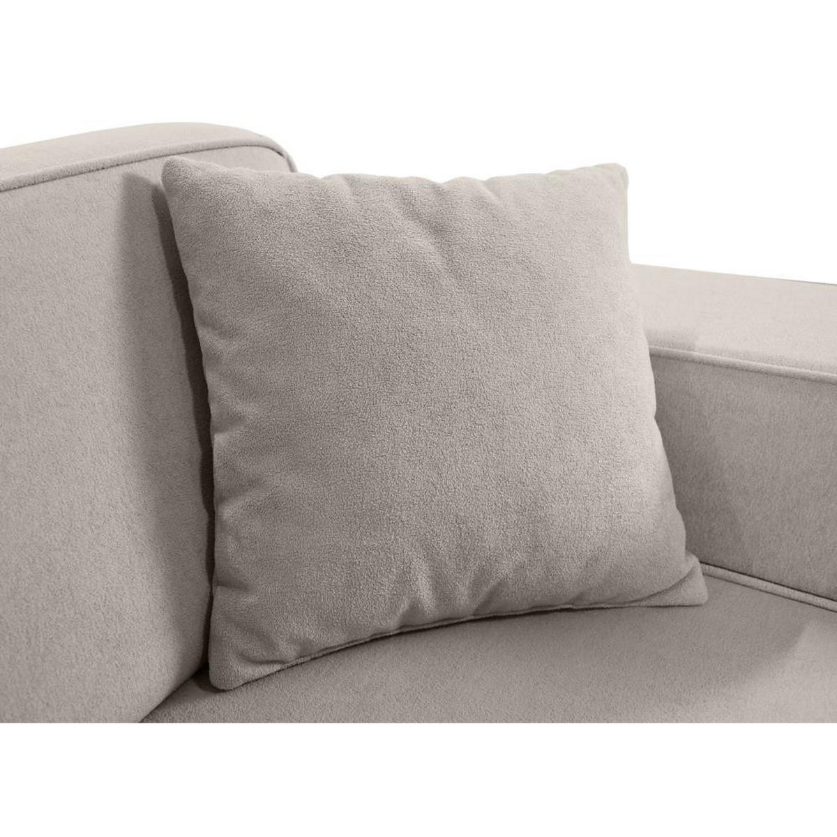 2-SITZER SOFA Pedro ohne Schlaffunktion beige - Beige/Schwarz, Textil (185/75/88cm) - Beautysofa