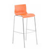 BARHOCKER Kunststoff Orange - Chromfarben/Orange, Kunststoff/Metall (43/100/48cm) - CLP