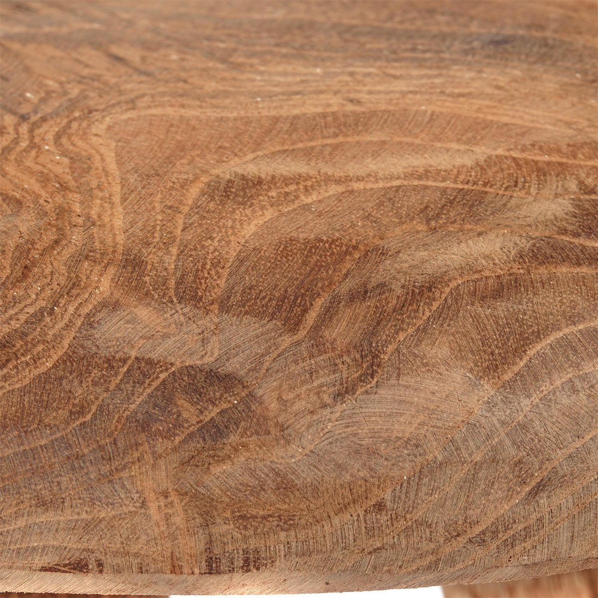 HOCKER Klara Mahagoni Massivholz, rund naturfarben - Naturfarben, Holz (28/28/28cm) - CREEDWOOD