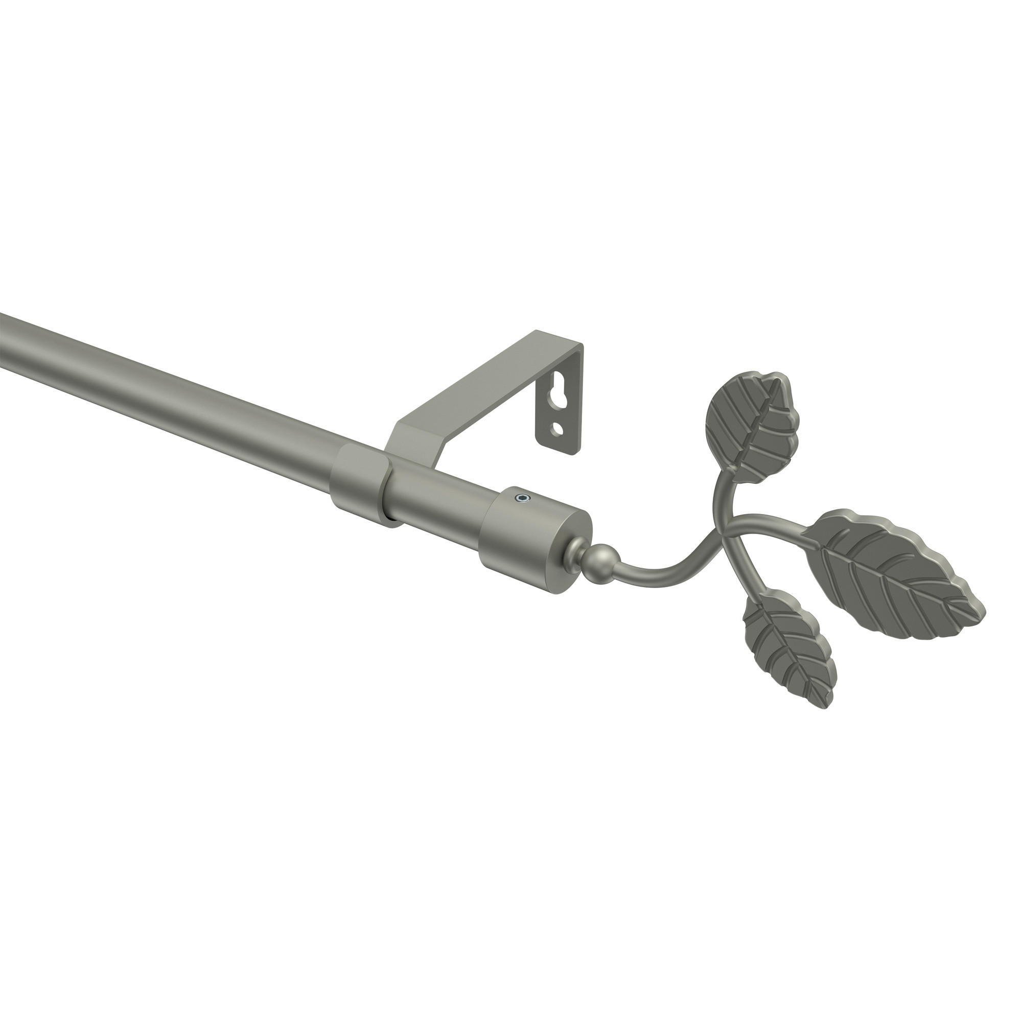 GARDINENSTANGE Olymp Alessia 100 cm, 1-läufig (ohne Ringe), 16 mm Ø Chrom matt - Chromfarben/Nickelfarben, Metall (100cm) - INTERDECO