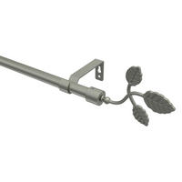 GARDINENSTANGE Olymp Alessia 100 cm, 1-läufig (ohne Ringe), 16 mm Ø Chrom matt - Chromfarben/Nickelfarben, Metall (100cm) - INTERDECO