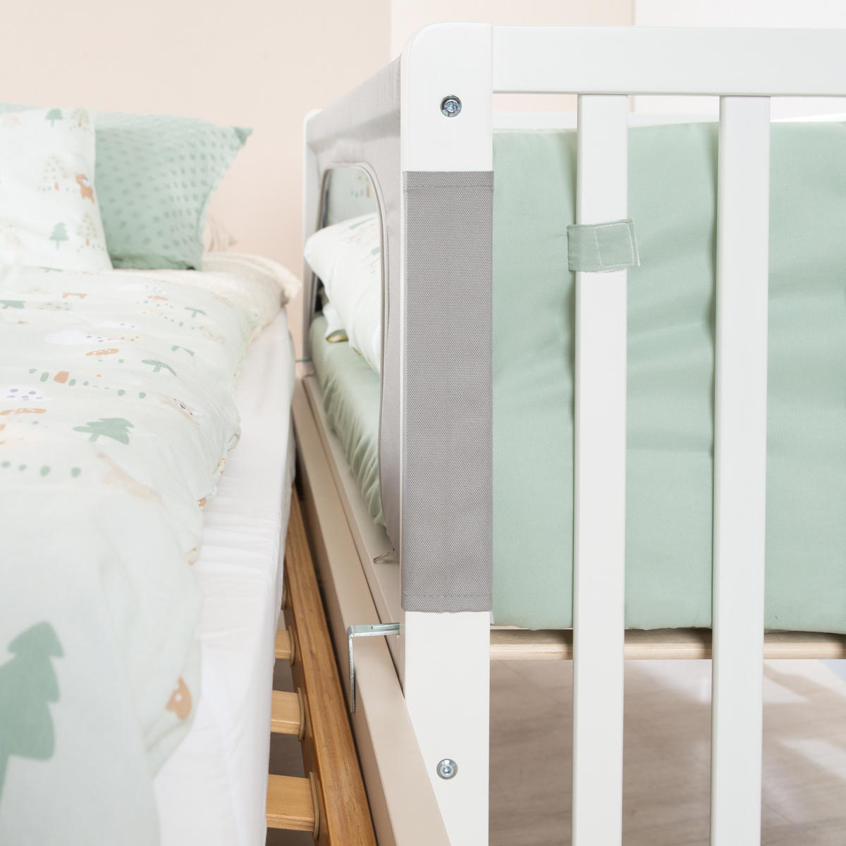BABYBETT Woodland Buddies 5er-Set 60 x 120 cm - Weiß, Holzwerkstoff/Textil (60/120cm) - Roba