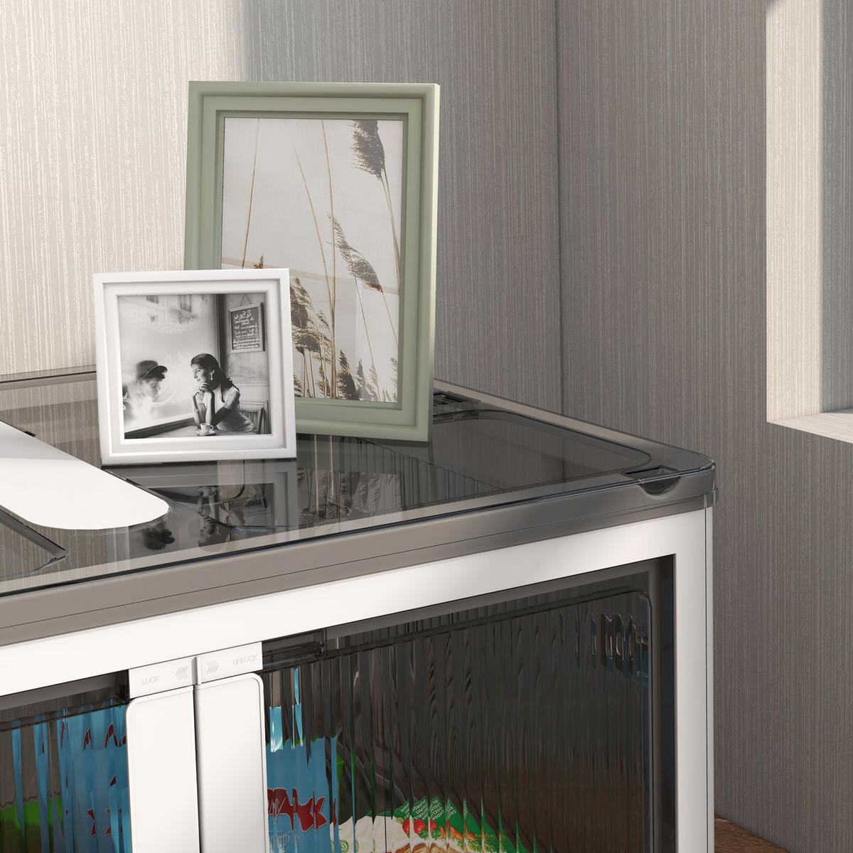 AUFBEWAHRUNGSBOX, Truhe 69L, Weiß - Weiß, Kunststoff (42/34/60cm) - HOMCOM