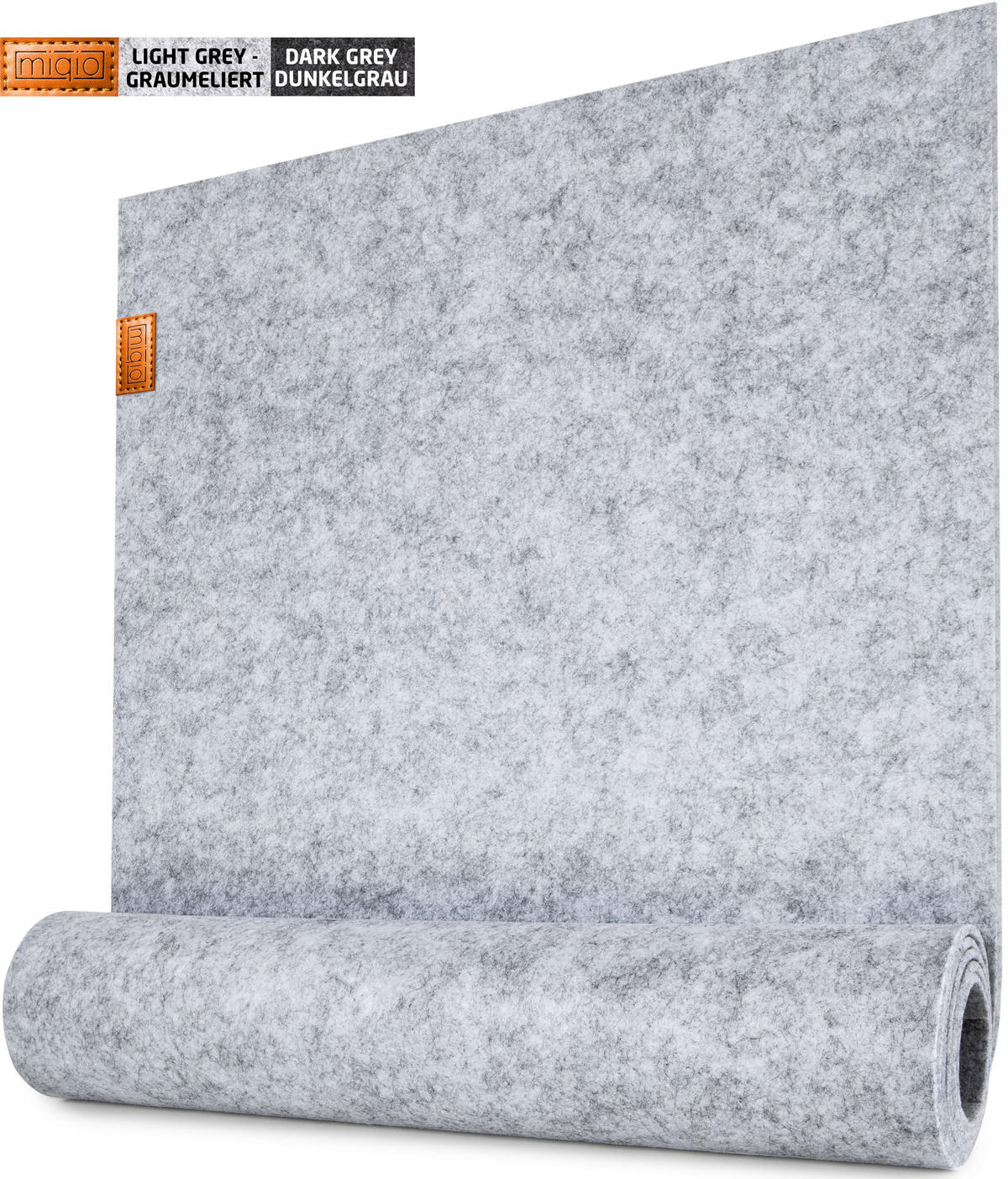 TISCHLÄUFER 150 x 40 cm - Hellgrau, Textil (150/40/1cm) - Miqio Design