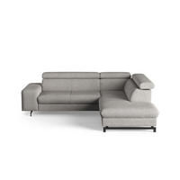 ECKSOFA mit Schlaffunktion und Bettkasten - Hellgrau/Schwarz, Kunststoff/Textil (215/262cm) - Cotta