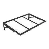 MARKISE und Vordach - 120cm x 80cm - Polycarbonat - schwarz - PELARU - Schwarz, Metall (120/27.5/80cm) - Vente-Unique