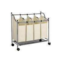 WÄSCHEKORB - Beige, Textil (38.5/81/87.5cm) - Hansiro