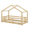 HAUSBETT Knätten - Naturfarben, Holz (70/140cm) - [en.casa]