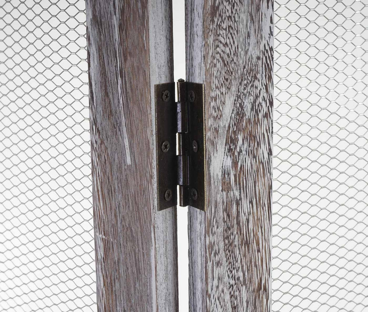 PARAVENT Grau, Braun - Braun/Grau, Holz (180/170/22cm) - MCW