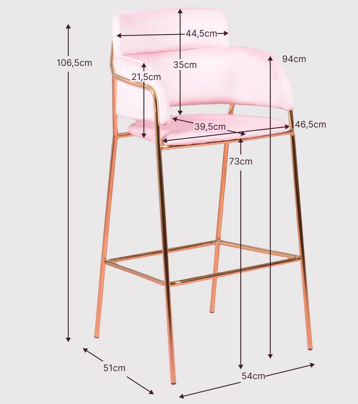 HOCKER Textil Pink - Pink, Textil (54/107/51cm) - Nest Dream