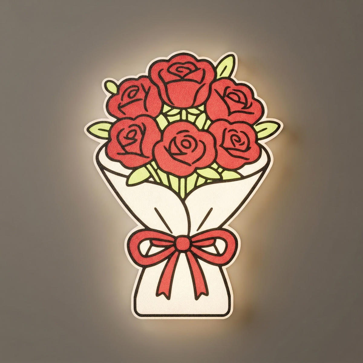 LED-WANDLEUCHTE 20.2/14.9/3.8 cm - Rot, Kunststoff (14.9/3.8/20.2cm) - Authentics