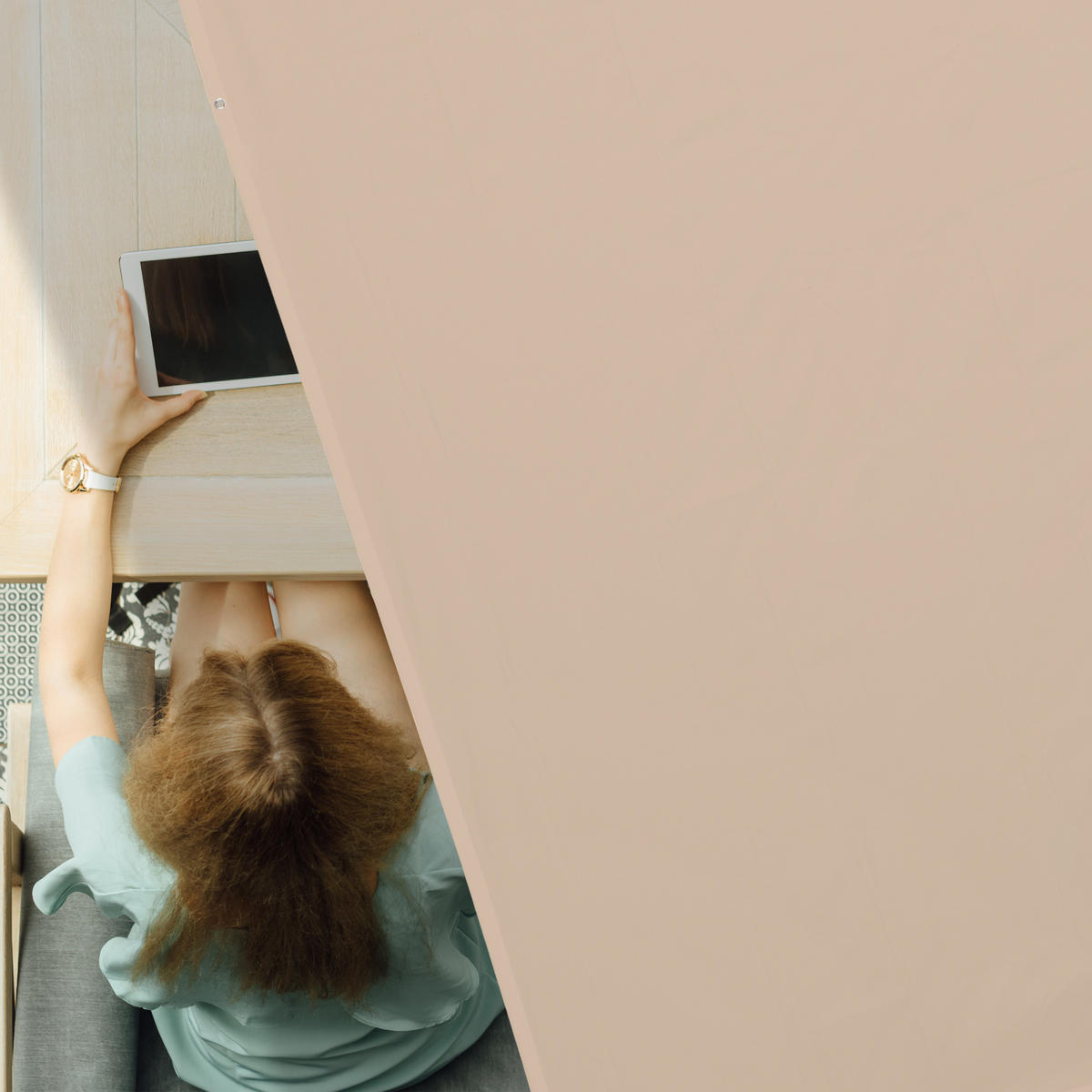 MARKÍZA - béžová, kov/textil (350/350cm) - Relaxdays