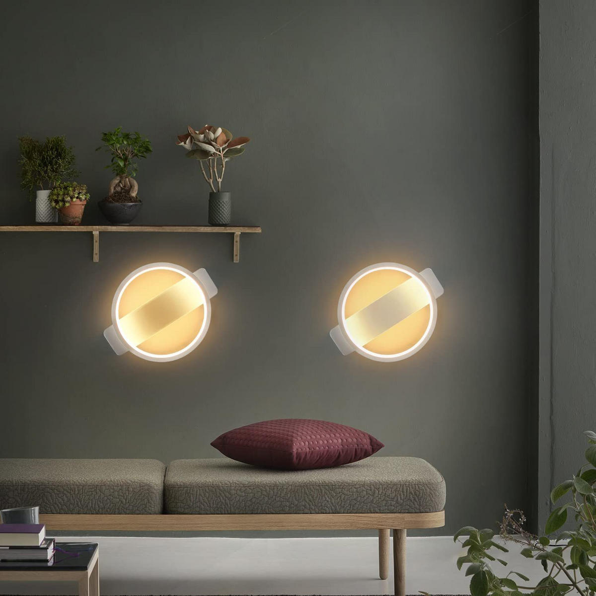 NÁSTĚNNÉ LED svítidlo Yarbrough 24/19,5/5,2 cm - bílá, kov (19.5/5.2/24cm) - Nettlife