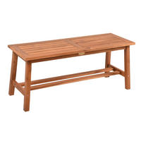 GARTENBANK Dorina Terrassenbank - Braun, Holz (35/42/100cm) - DELUKE