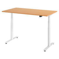 SCHREIBTISCH elektrisch Bluetooth & App XDLR 80/140/72 cm in Buchefarben/Weiß - Buchefarben/Weiß, Holzwerkstoff (80/140/72cm) - bümö