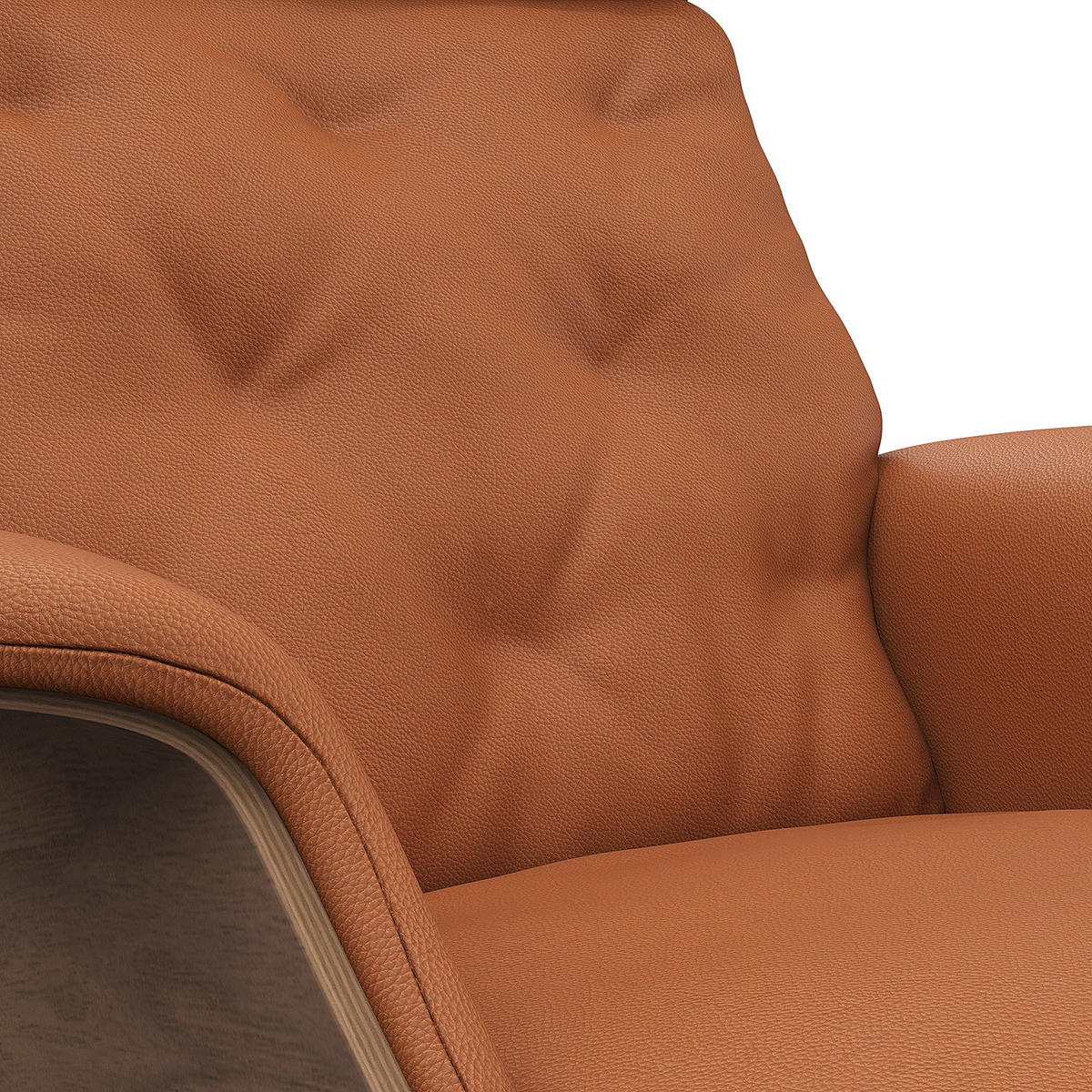 RELAXLIEGE - Echtleder - Kastanienfarben/Chromfarben, Leder/Metall (83/103/147cm) - home24