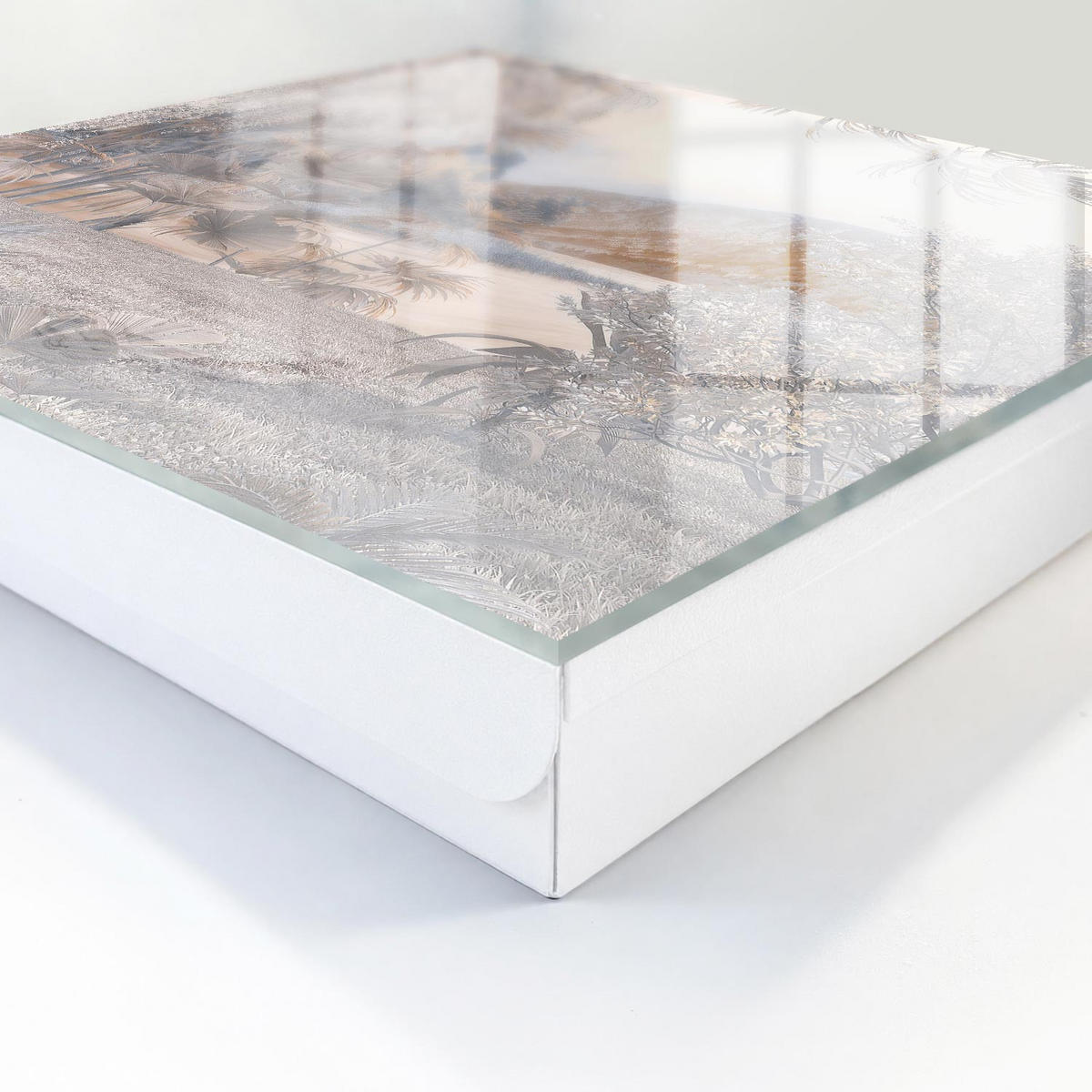 SCHLÜSSELBOX Weiß 30x30 cm – Türöffnung nach rechts - Bergfrieden - Beige, Metall (30/30/5cm) - TULUP