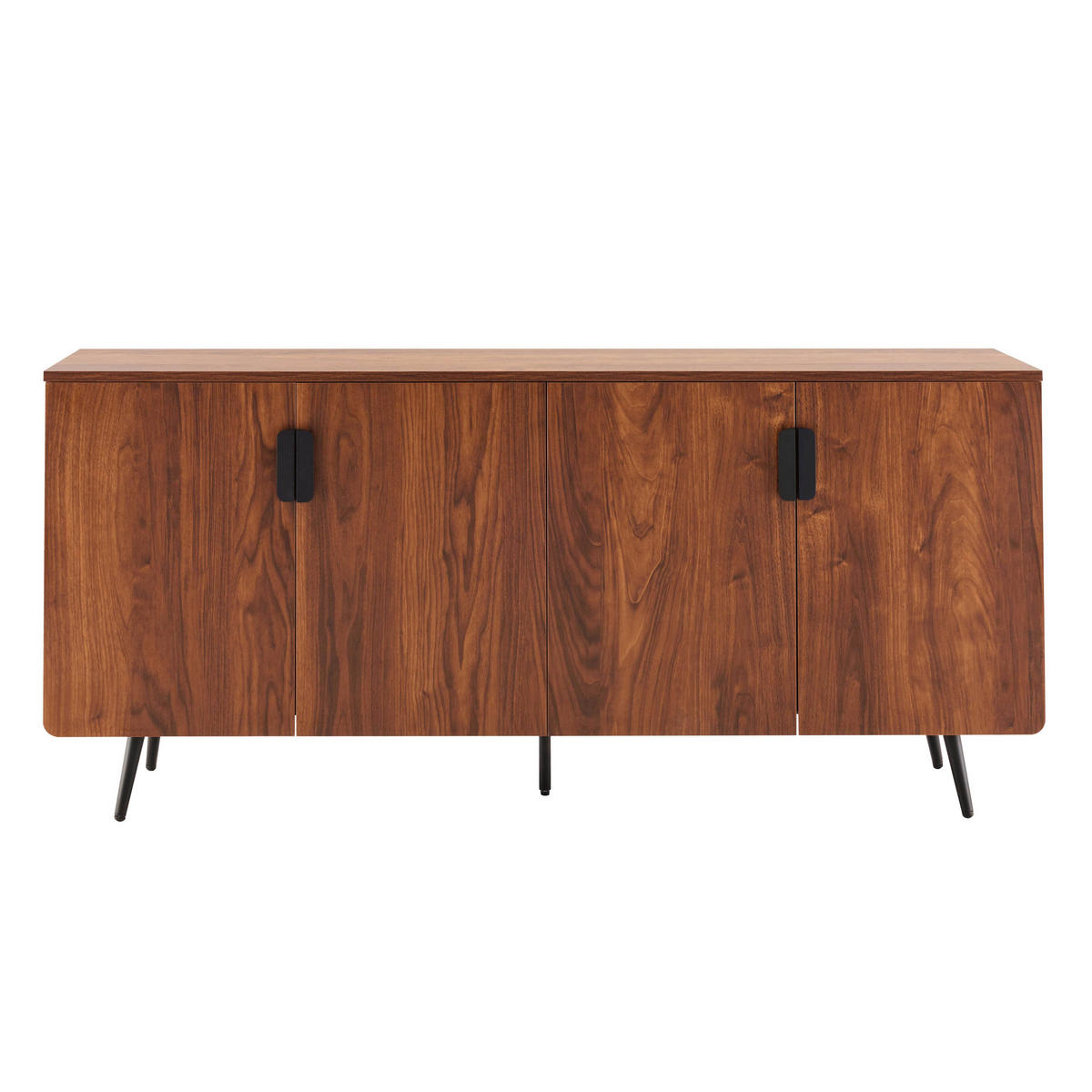 SIDEBOARD 160 cm, dunkles Holz - Braun, Holz (40/75/160cm) - Oviala