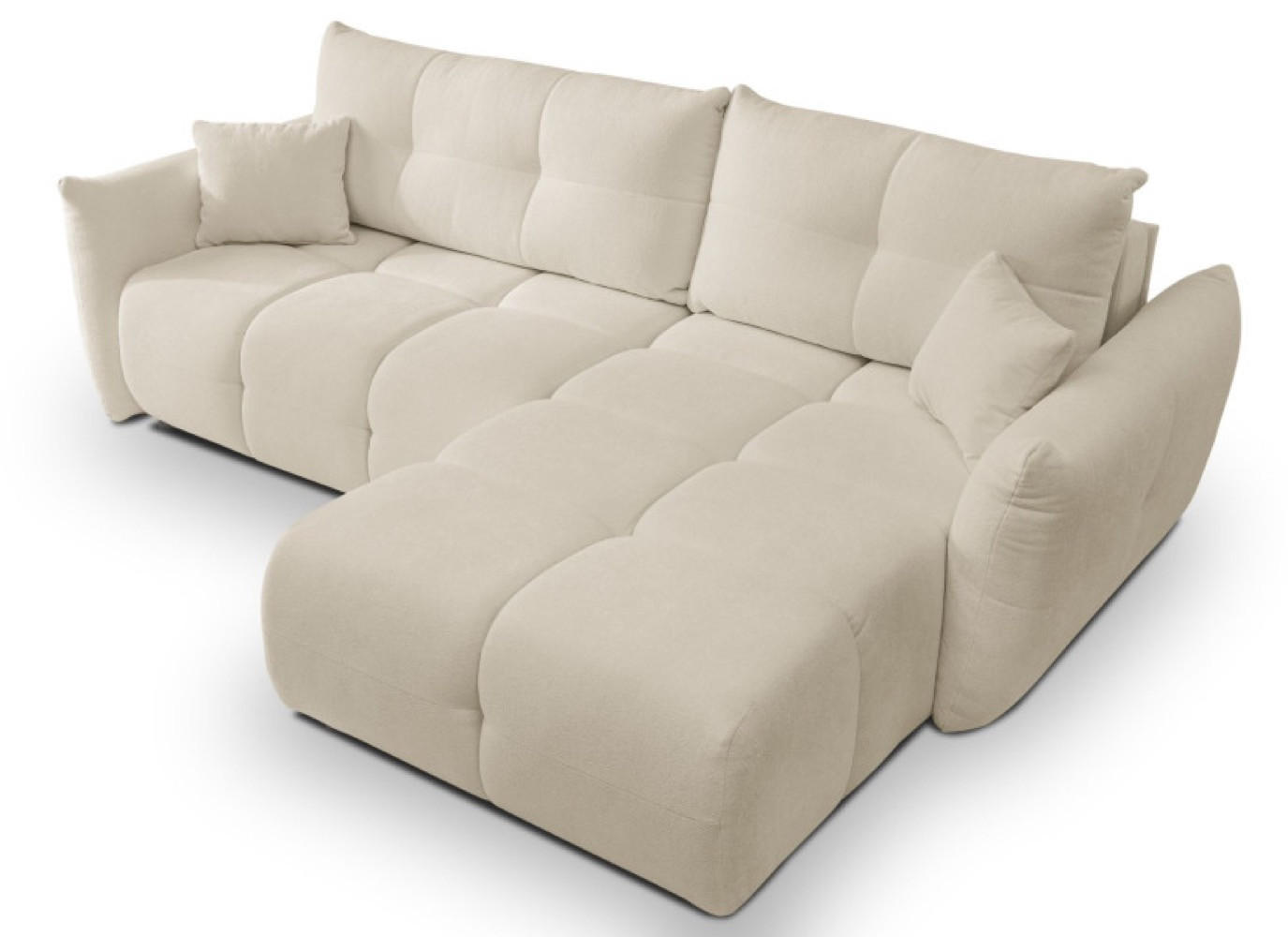 ECKSOFA Ecru BOSE Mit Schlaffunktion Rechts - Ecru, Textil (177/257cm) - Sepro Meble