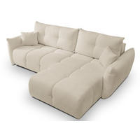 ECKSOFA Ecru BOSE Mit Schlaffunktion Rechts - Ecru, Textil (177/257cm) - Sepro Meble