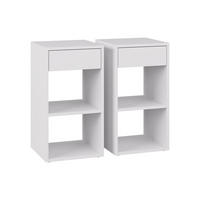NACHTTISCH Dany Weiß 2er Set - Weiß, Holzwerkstoff (35/65/35cm) - Vicco