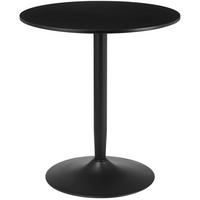 ESSTISCH Ø70/75 cm mit MDF-Tischplatte und Stahlgestell, platzsparend und vielseitig, Schwarz - Schwarz, Metall (70/70/75cm) - Redom