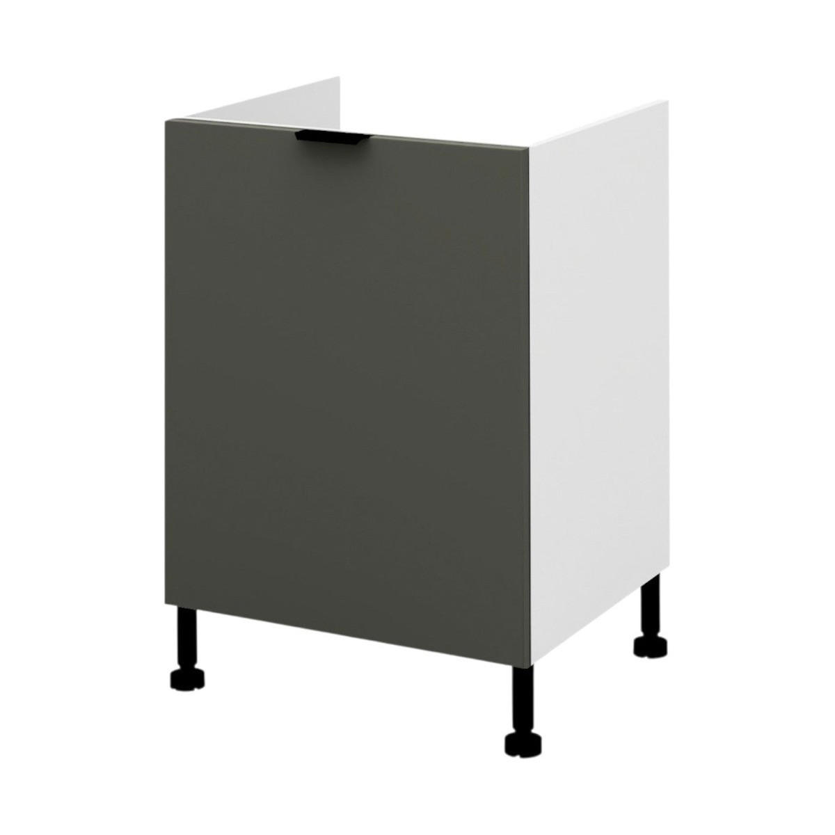 SPÜLENUNTERSCHRANK – 60 cm – DZ60 – Lunara – Dunkelgrau - Dunkelgrau, Holzwerkstoff (60/72/52cm) - hi-markt