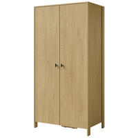 DREHTÜRENSCHRANK Ethan 2D 100 Eiche Cremona - Eichefarben/Schwarz, Holzwerkstoff/Metall (100/200/60cm) - mzm24