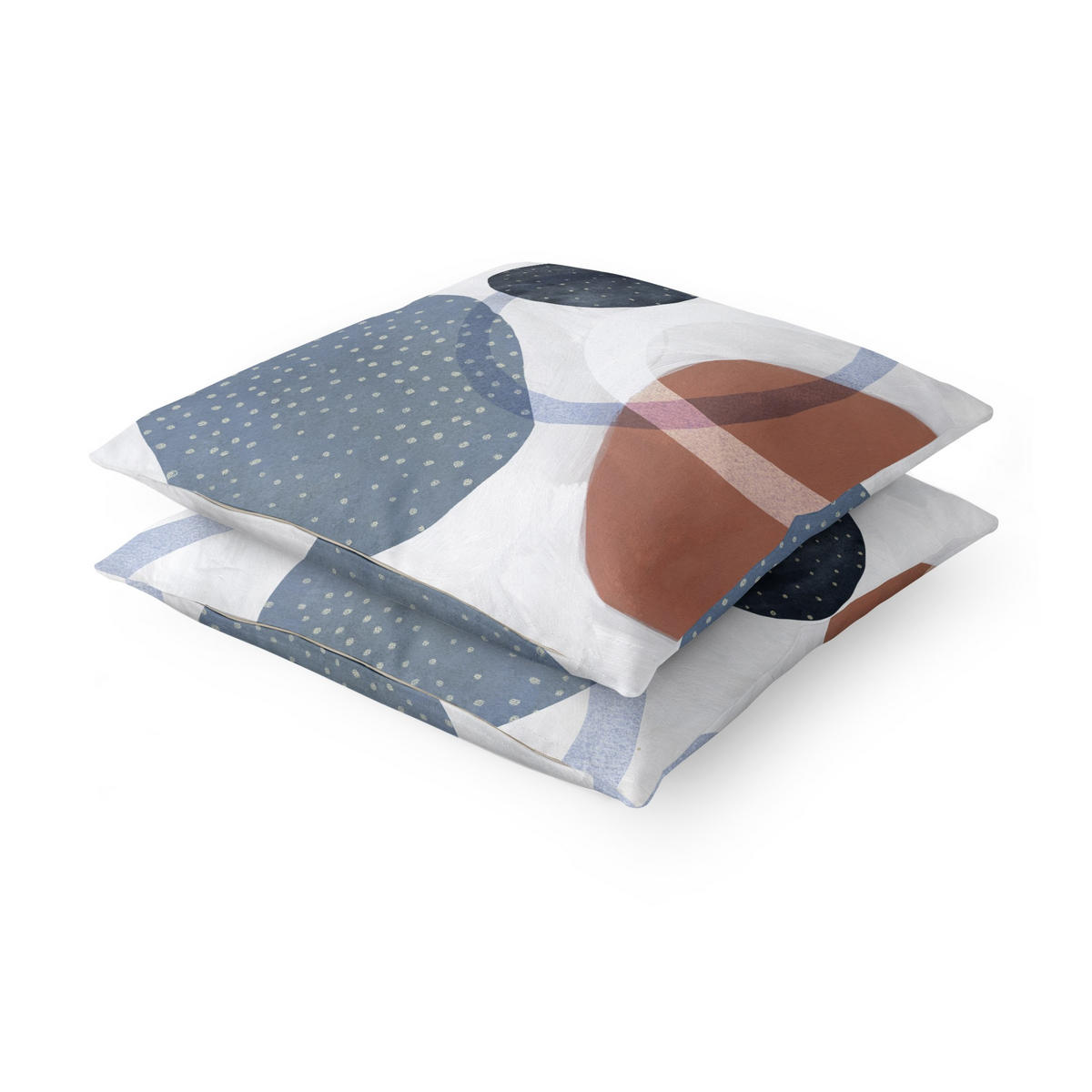 DEKOKISSEN 2er-Set Orbit mit Punkten Set I 50/50 cm - Blau, Textil (50/50cm) - Bilderwelten