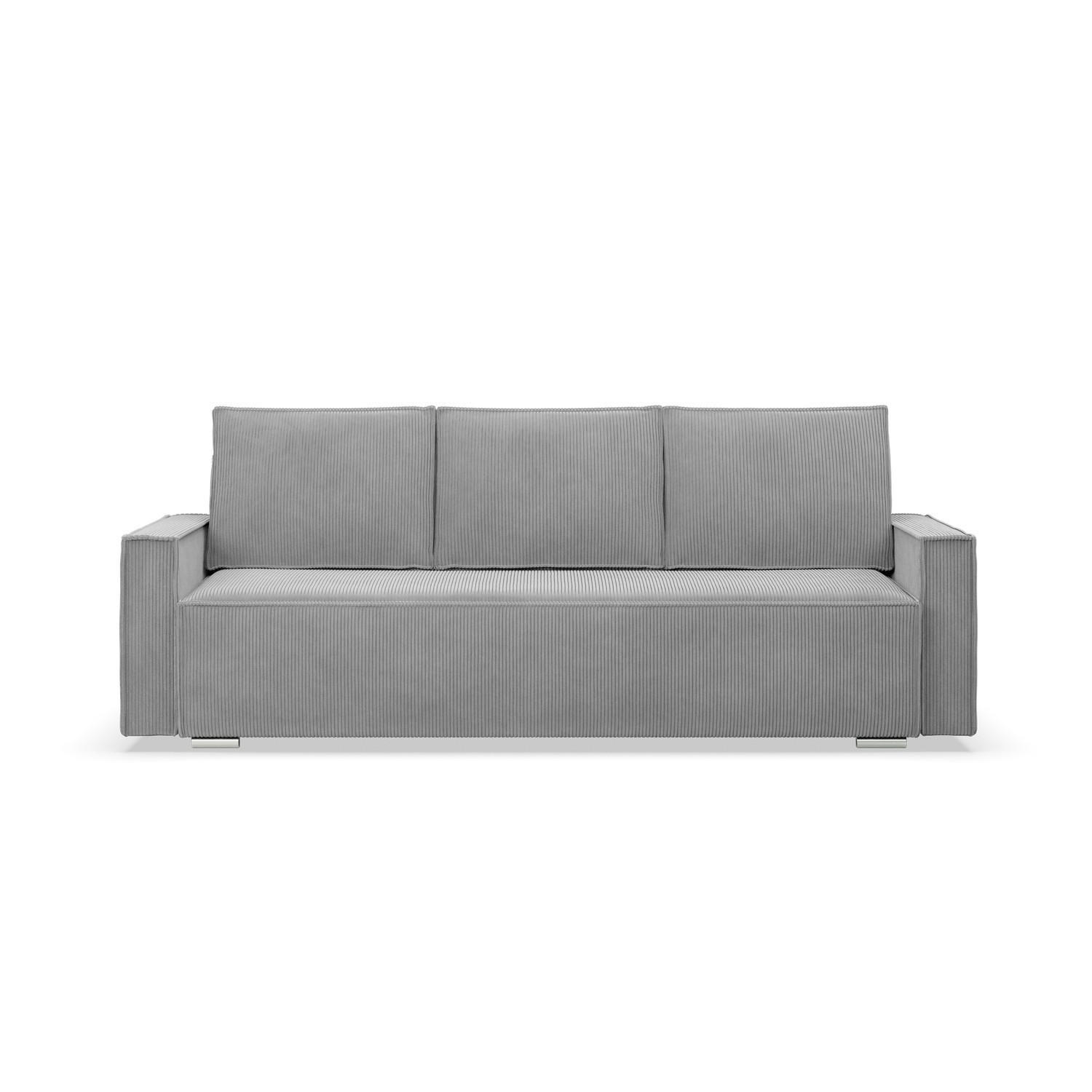 SOFA 3-SITZER MIT SCHLAFFUNKTION NOTO Grau - Grau, Textil (95/92/220cm) - Mebligo