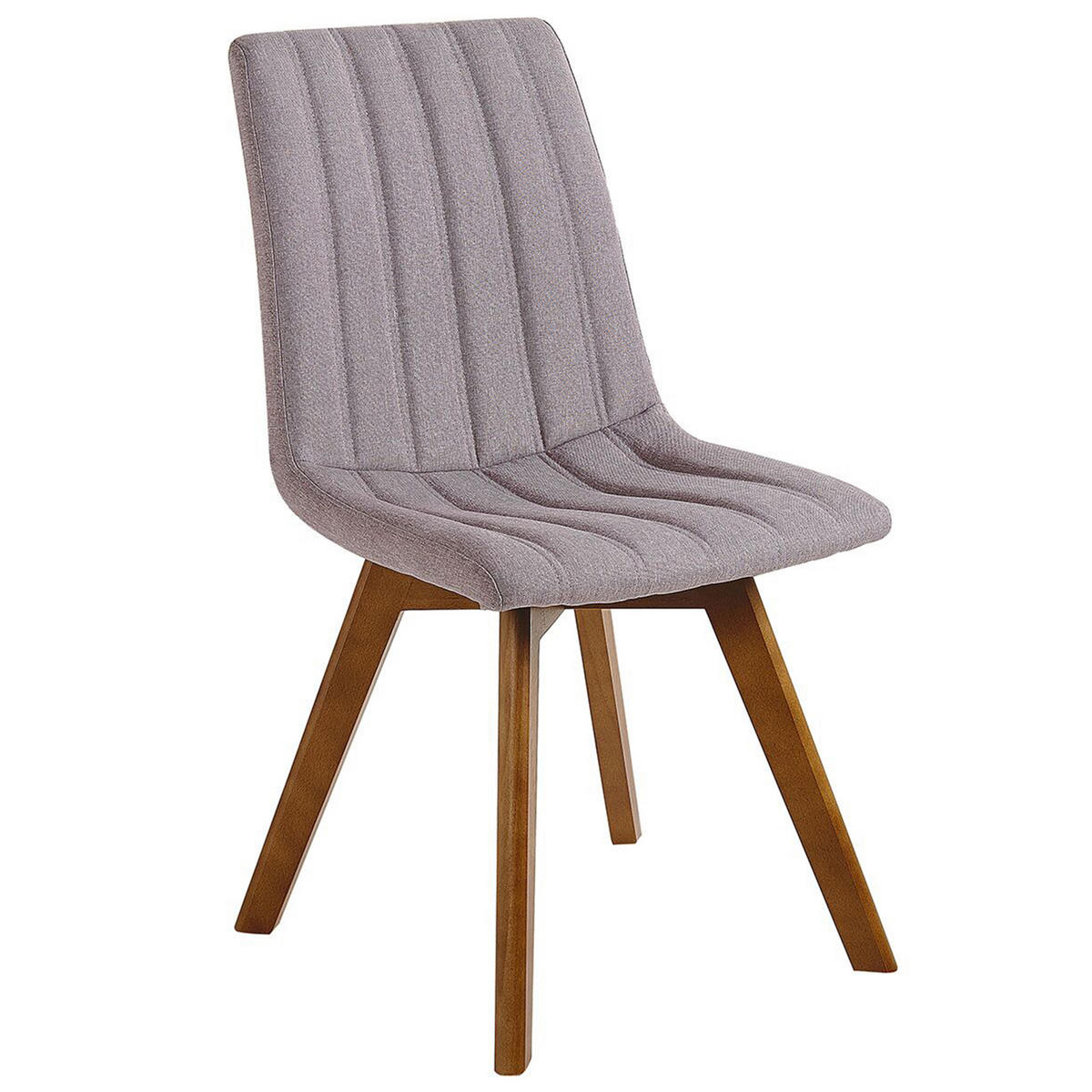 STUHL 2er-Set Polsterbezug Grau Calgary - Grau, Holz/Textil (45/84/53cm) - Beliani