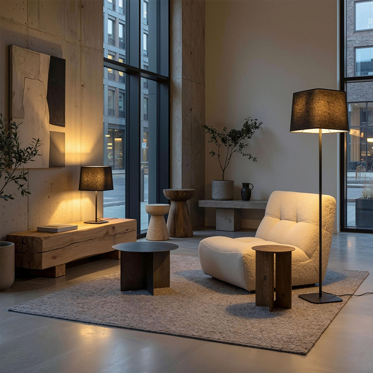 TISCHLEUCHTE PERTH Schwarz 11 W - Schwarz, Metall (26/26/46.5cm) - Rendl